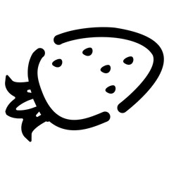 Vector strawberry logo on white background
