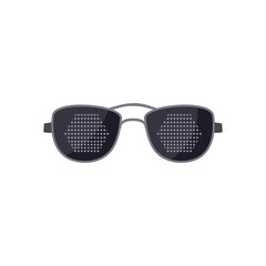sunglasses masculine, flat style on white background