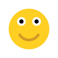 Yellow happy face. Emoji face.