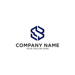 Initial Design Template Letter s and b Monogram logo Isolated on White background