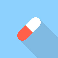 Capsule icon. Vector illustration.