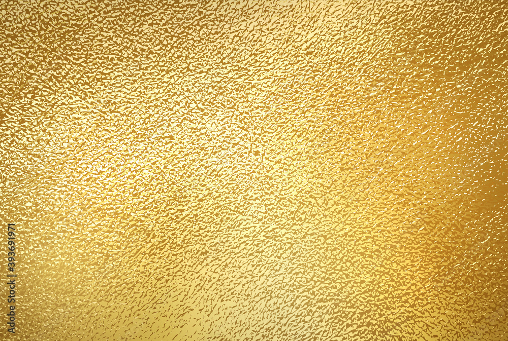 Poster Gold grunge texture to create distressed effect. Bright sketch surface .