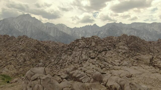 Mount Whitney Sierra Nevada Mountains Aerial Shot Rotate L