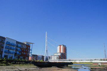 The Sir Bobby Robson Bridge in Ipswich, UK
