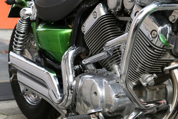 Fototapeta na wymiar close up of a motorcycle