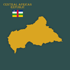 Illustration d'une carte de la République Centrafricaine