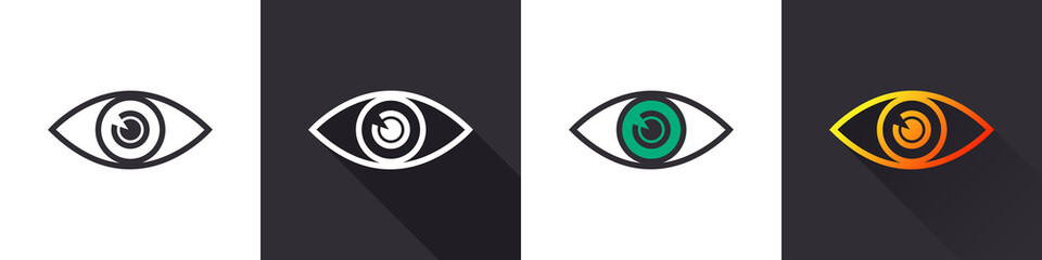 Eye vector icon. Concept icons. Surveillance icon. Safety icons eye. Vector illustration