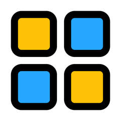 Menu icon vector illustration in filled line style for any projects