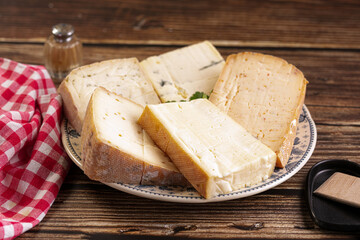 Raclette cheese platter