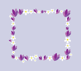 Cute flowers, icon element, beautiful colored flowers, ornament decorative banner, floral composition, great background, flowers flat, greeting card, vector illustration