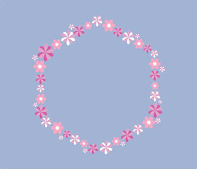 Cute flowers, icon element, beautiful colored flowers, ornament decorative banner, pink composition, great background, flowers flat, love, vector illustration, wedding design