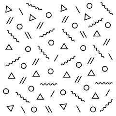 Geometric pattern for fashion design decor, simple shape isolated, vector illustration