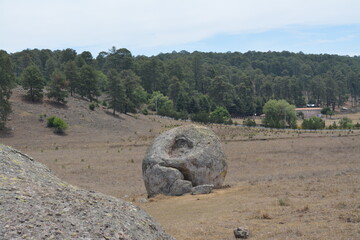 Roca circular con hoyo en Parque Nacional "Las Piedrotas"