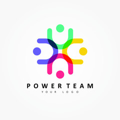 power team logo. Businessman avatar vector icon. Browse icon. Group of people. Vector