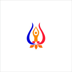 logo yoga icon templet vector templet