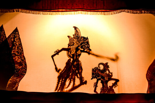 Wayang kulit or Shadow puppets typical of Java, Indonesia