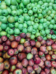 lots of ripe fruit sweet apples for cooking as a background