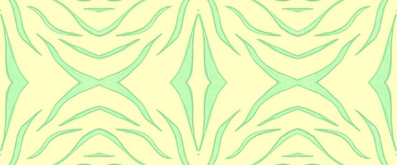 Fototapeta premium Green Watercolor Zebra Design. Seamless Stripes 