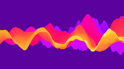 Abstract wavy background with modern gradient rainbow colors. Dynamic Effect. Abstract Vector Illustration. Design Template. Modern Pattern.