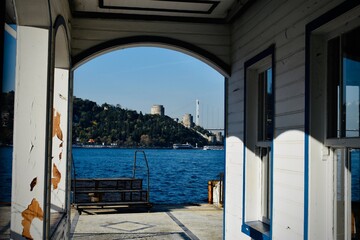 View of Rumeli Fortress and Bosporus with bridge