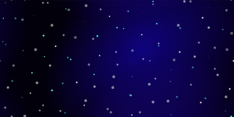 Falling Snowflakes seamless pattern flying snow