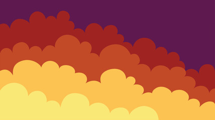 Sky and Clouds Background. Stylish design with a flat poster, flyers, postcards, web banners. Isolated Object. Vector illustration.