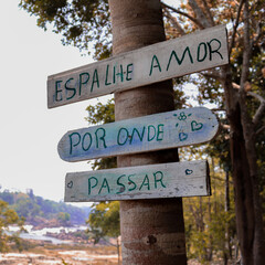 signpost in the city