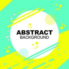 Abstract background vector in blue color and yellow with dots and strips