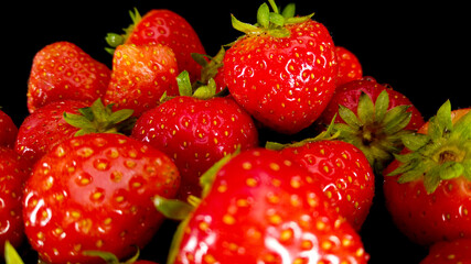 Fresh strawberries - close up shot - food photography