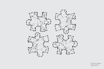 Vector graphic concept of Puzzle