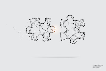 Vector graphic concept of Puzzle