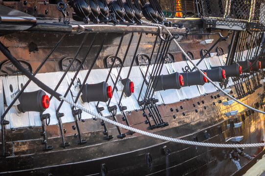 The cannons of the USS Constitution