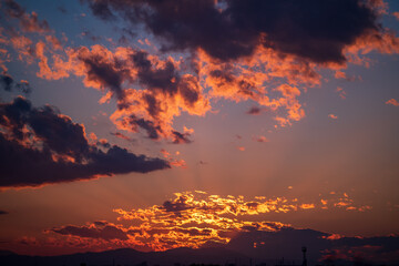 sunset in the clouds