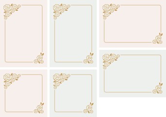 Rose themed background.A frame that gave a change in size to the same design.Good frame for a4 size paper.Certificate frame.
