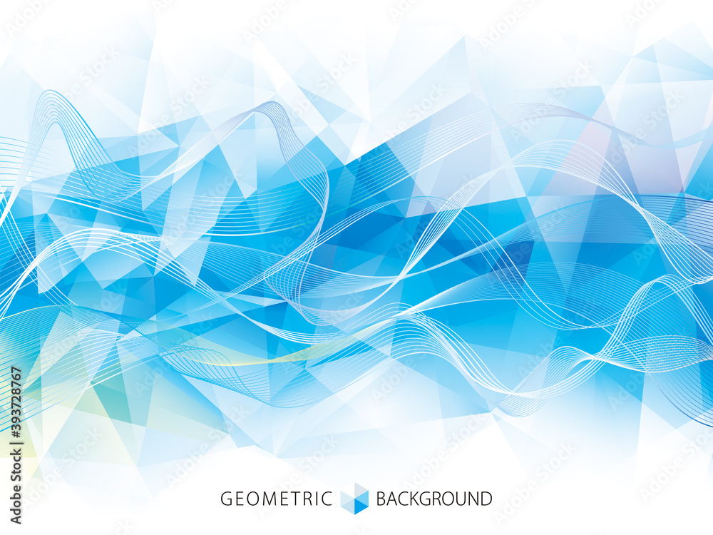 Leinwandbilder geometric polygonal pattern with wave lines abstract modern background design.