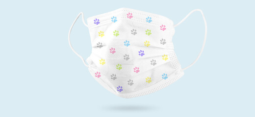 Medical disposable mask for protection. Surgical mask.
