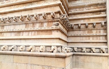 ruwanmeli maha seya stupa Buddhist temple wall , anuradhapura, srilanka
