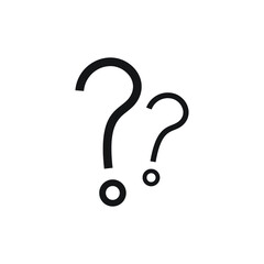 Icon vector graphic of question mark, good for template illustration