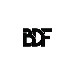 bdf letter original monogram logo design