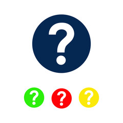 Icon vector graphic of question maerk set, good for template web etc