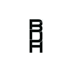 bdh letter original monogram logo design