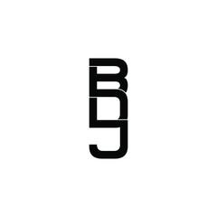 bdj letter original monogram logo design