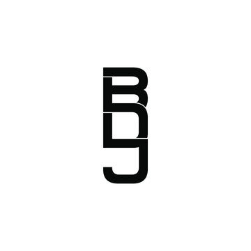 bdj letter original monogram logo design