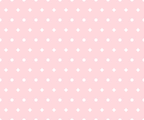 Pink polka dot pattern sweet background vector