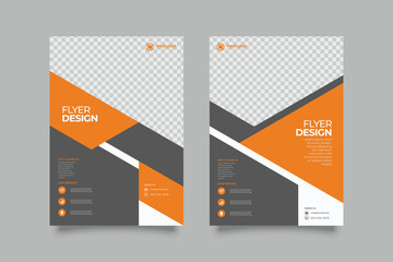 collection of modern design poster flyer brochure cover layout template with circle graphic elements and space for photo background	