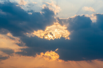 sunset sky with clouds