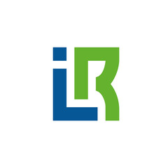 Initial letter ir or ri logo design, simple monogram illustration