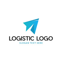 Fototapeta premium Abstract Logistics logo design inspiration vector image, Arrow Up Logo, for Business and Technology Logos. Flat Vector Logo Design Template Element.