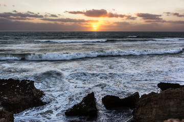 Sunset on the coast of Sardegna Italy