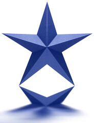Obraz premium blue star on white background